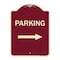 Signmission Designer Series Parking Right Arrow, Burgundy Heavy-Gauge Aluminum Sign, 24" x 18", BU-1824-23364 A-DES-BU-1824-23364 - alternate 1